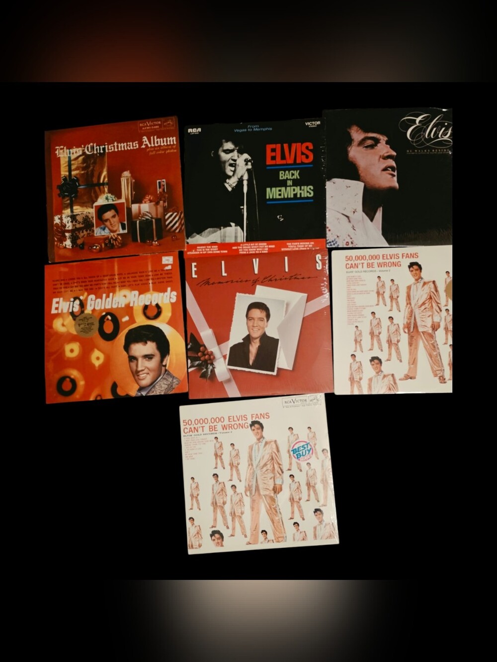 8 Elvis Presley Vinyl Album Lot - Some In Original Covers
